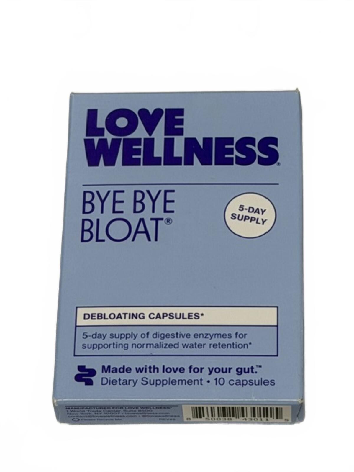 Love Wellness Bye Bye Bloat Vitamins – 10ct: Capsule, Multivitamins, Unflavored