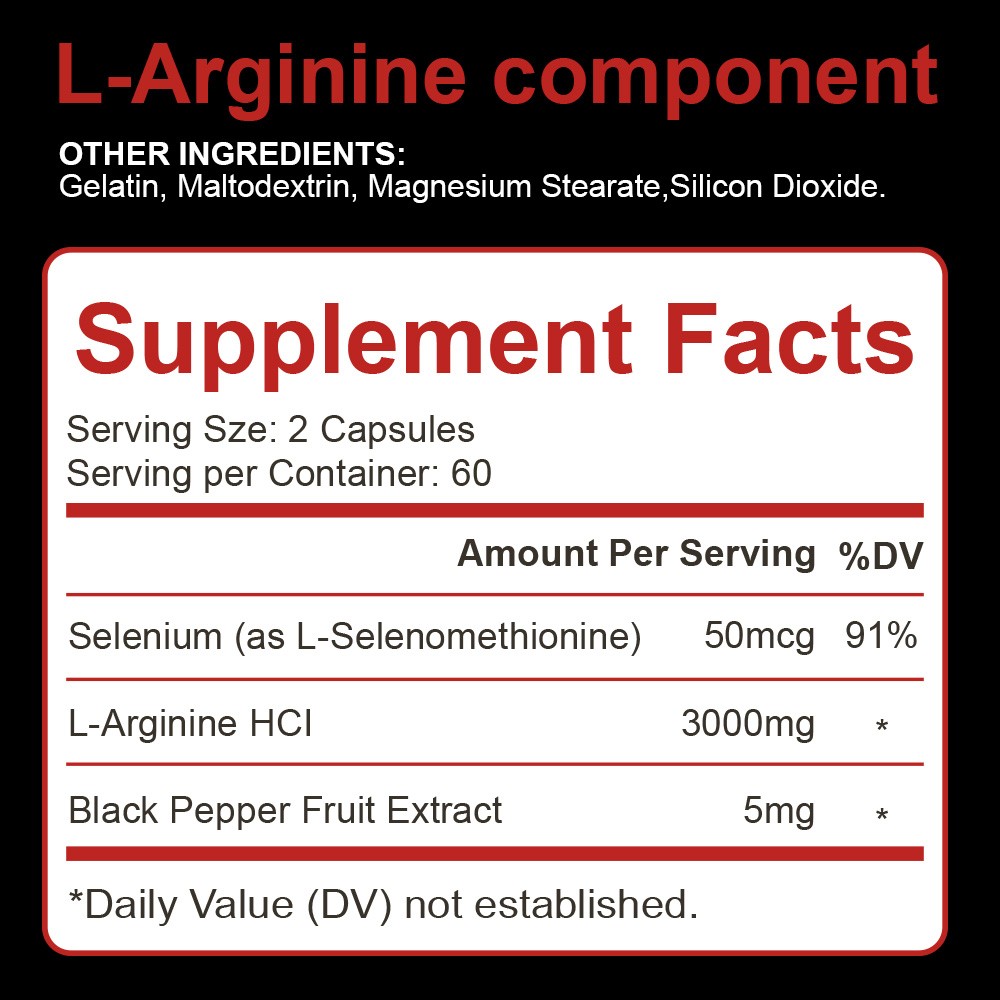 Amer Don L-Arginine 3000 MG, Extra Strength Nitric Oxide & Circulation Boost