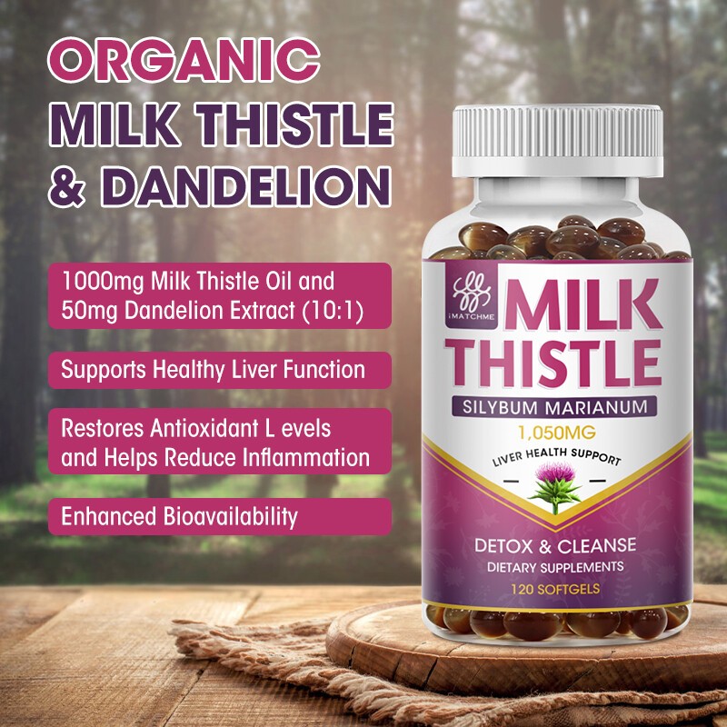 Milk Thistle (Silymarin) Extract 1050 mg liver cleanser liver detox cardio vegan