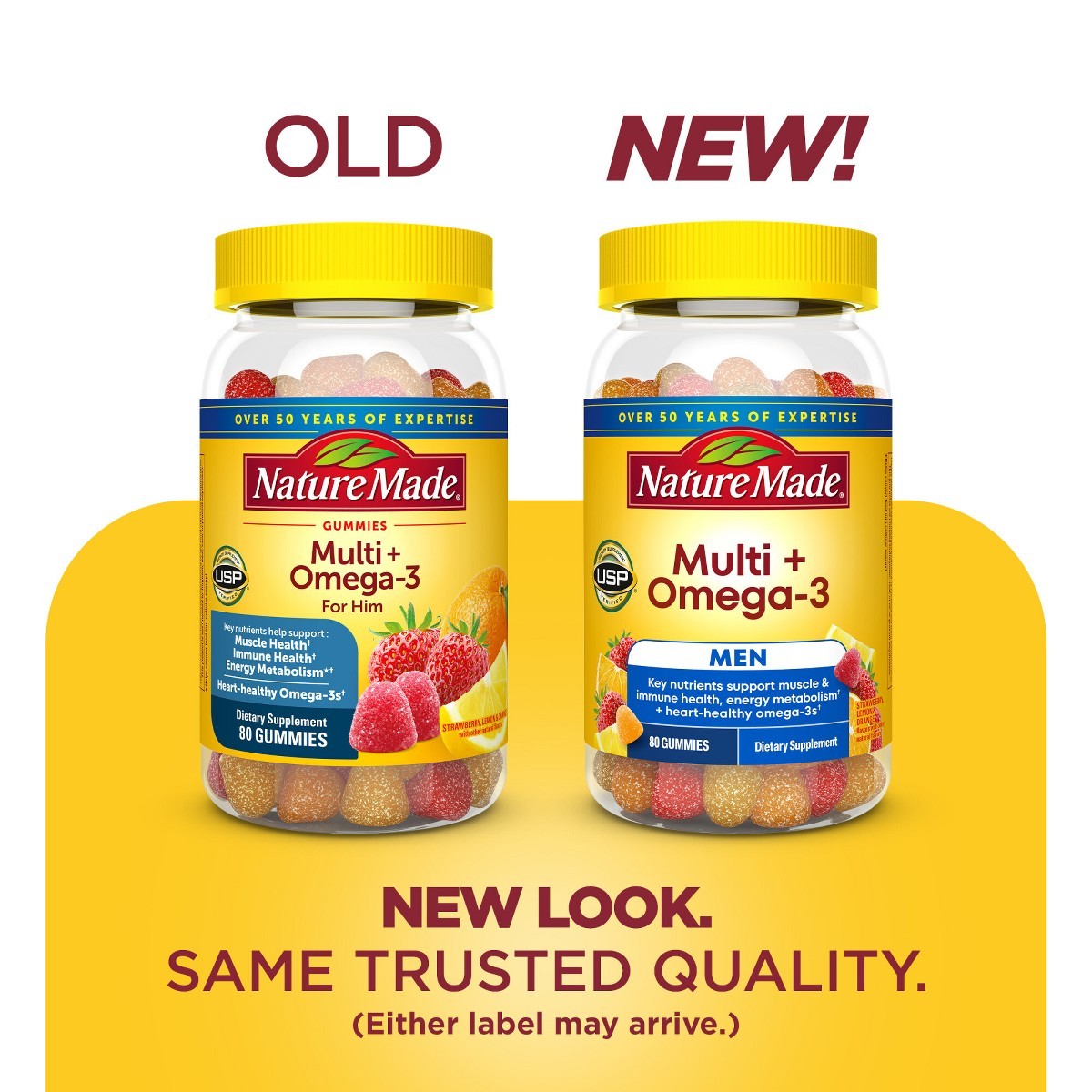 Nature Made Multi for Him Plus Omega-3 Gummies