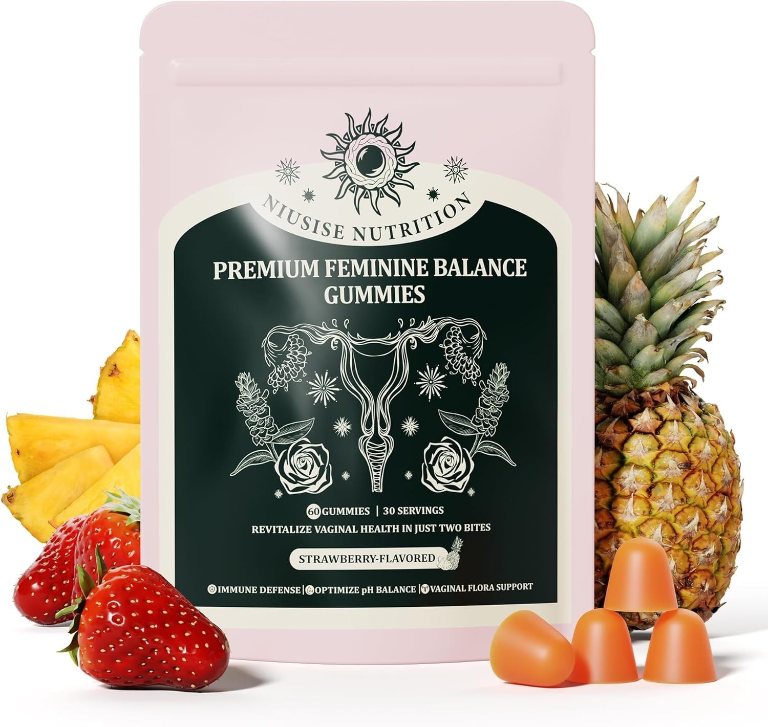 Feminine Balance Gummies, Premium Balance Supplement for Women PH Health.06/2027