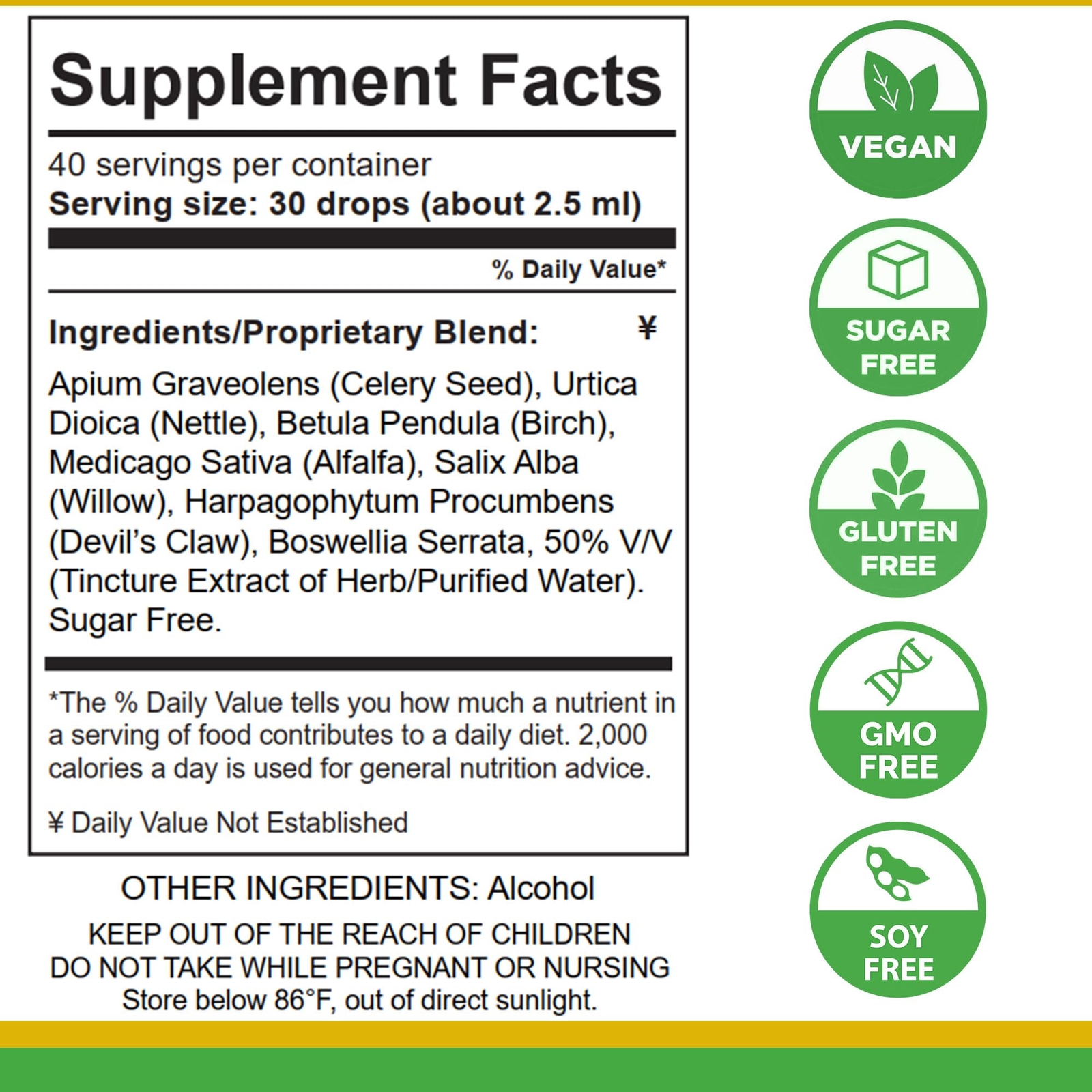 URIC ACID SUPPORT Liquid Herbal Cleanse Detox Joint Comfort 3.38 Fl Oz LIFETONES