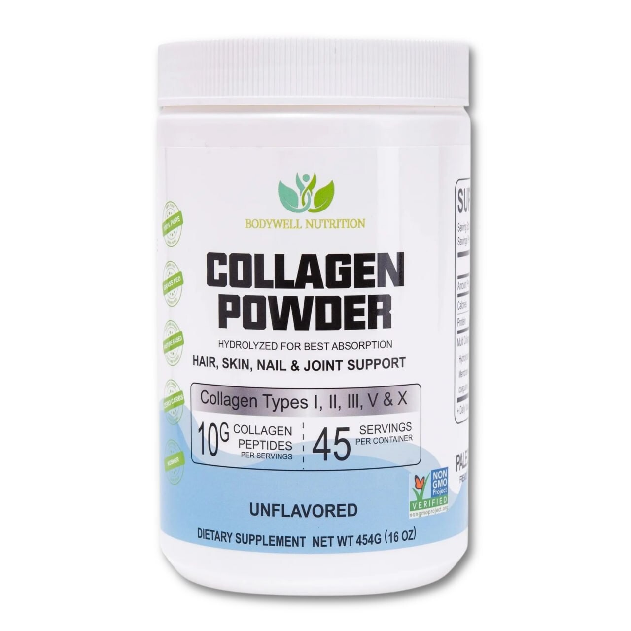 Multi-collagen Hydrolyzed Peptides Powder – 16oz