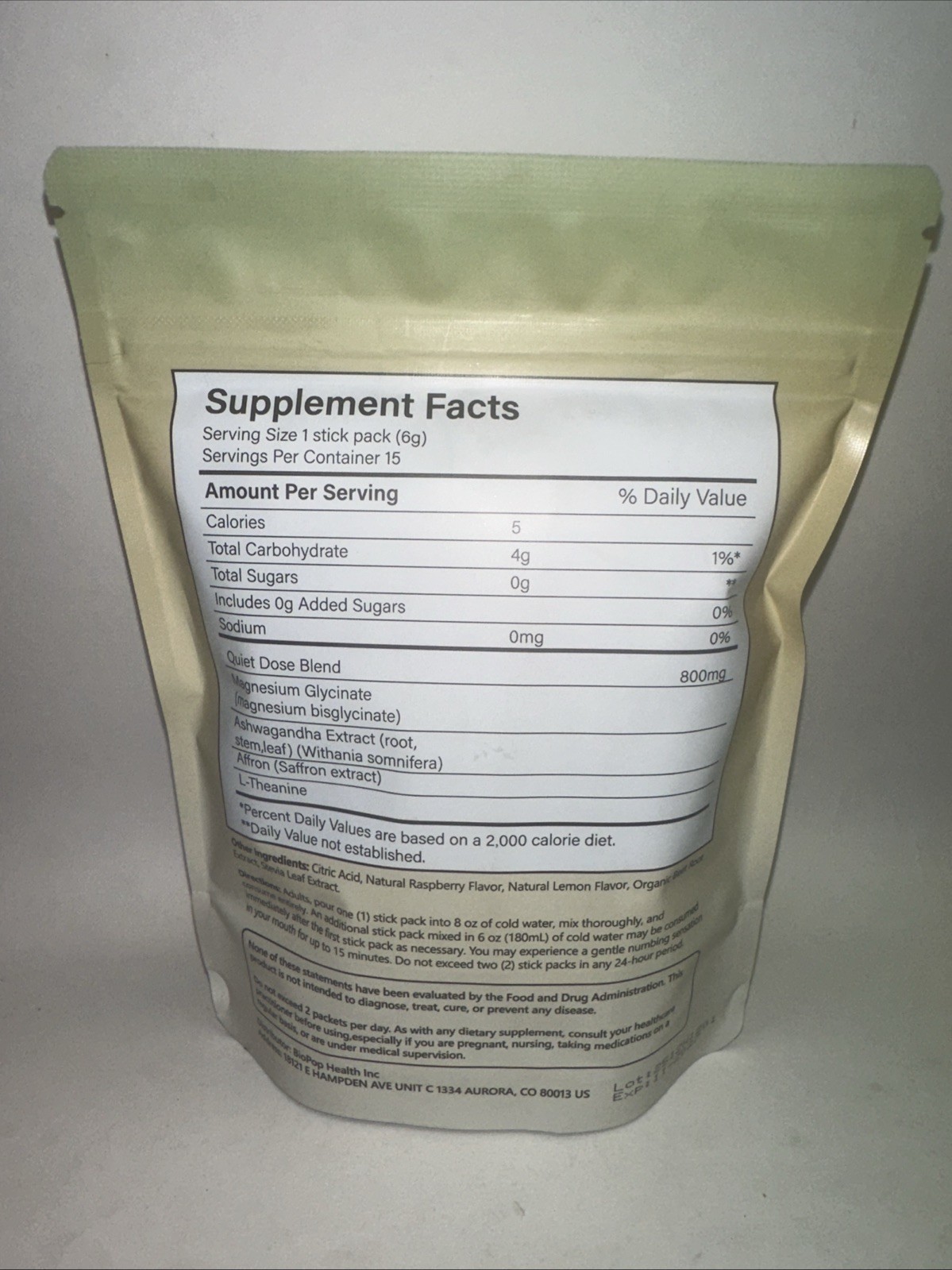 Quiet Dose Calming Tonic, Quiet Dose Drink with Magnesium Glycinate, Ashwagandha