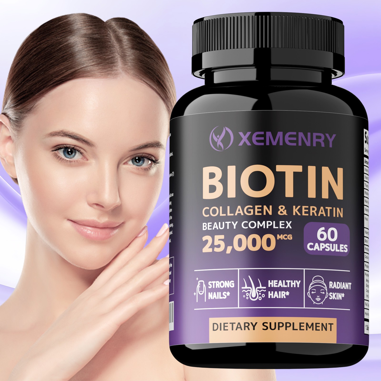 Biotin Collagen & Keratin 120pcs- Anti-Aging, Skin Health, Prevents Hair Loss