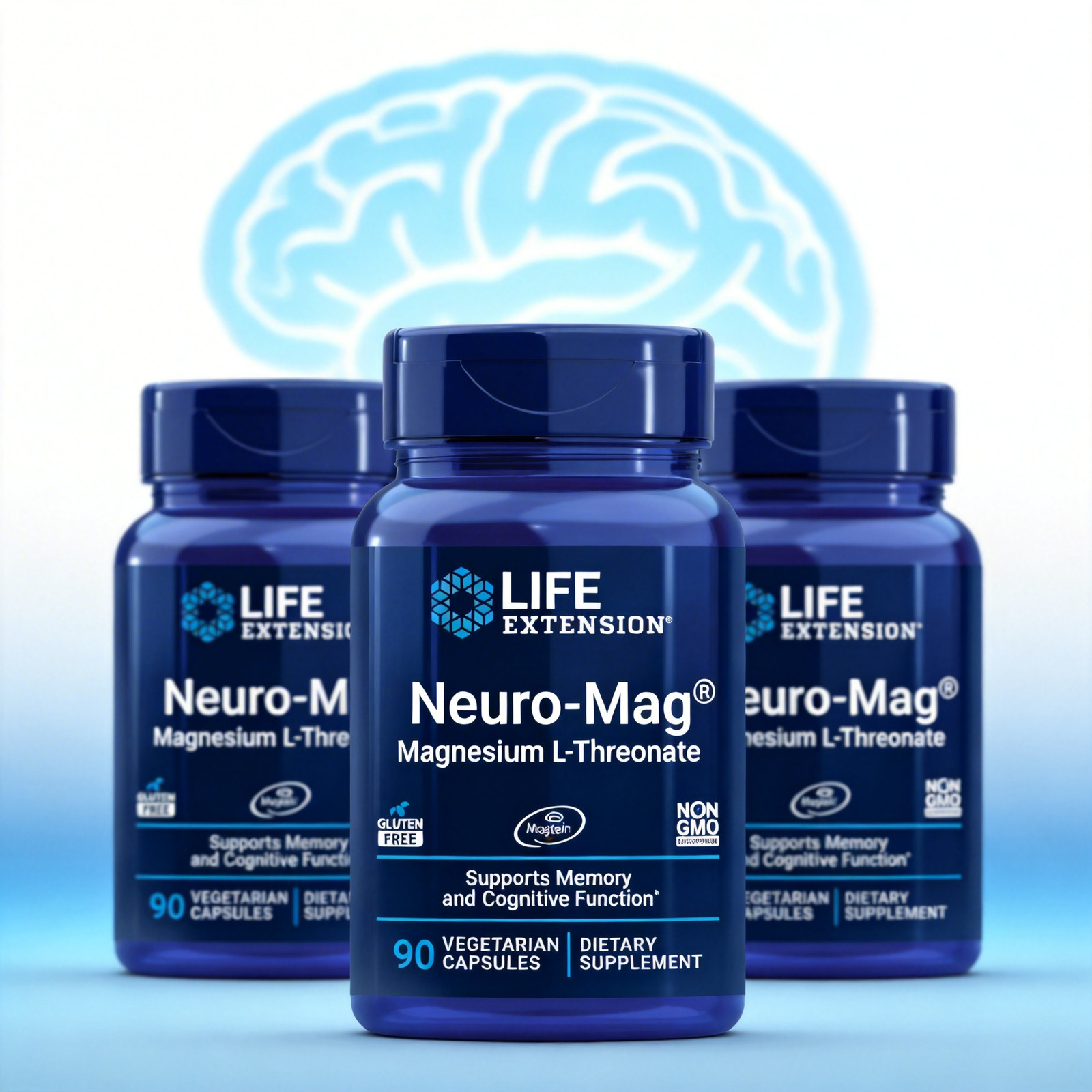 3/2 PACK Neuro-Mag Magnesium L-Threonate from 2000 mg Magtein – Life Extension