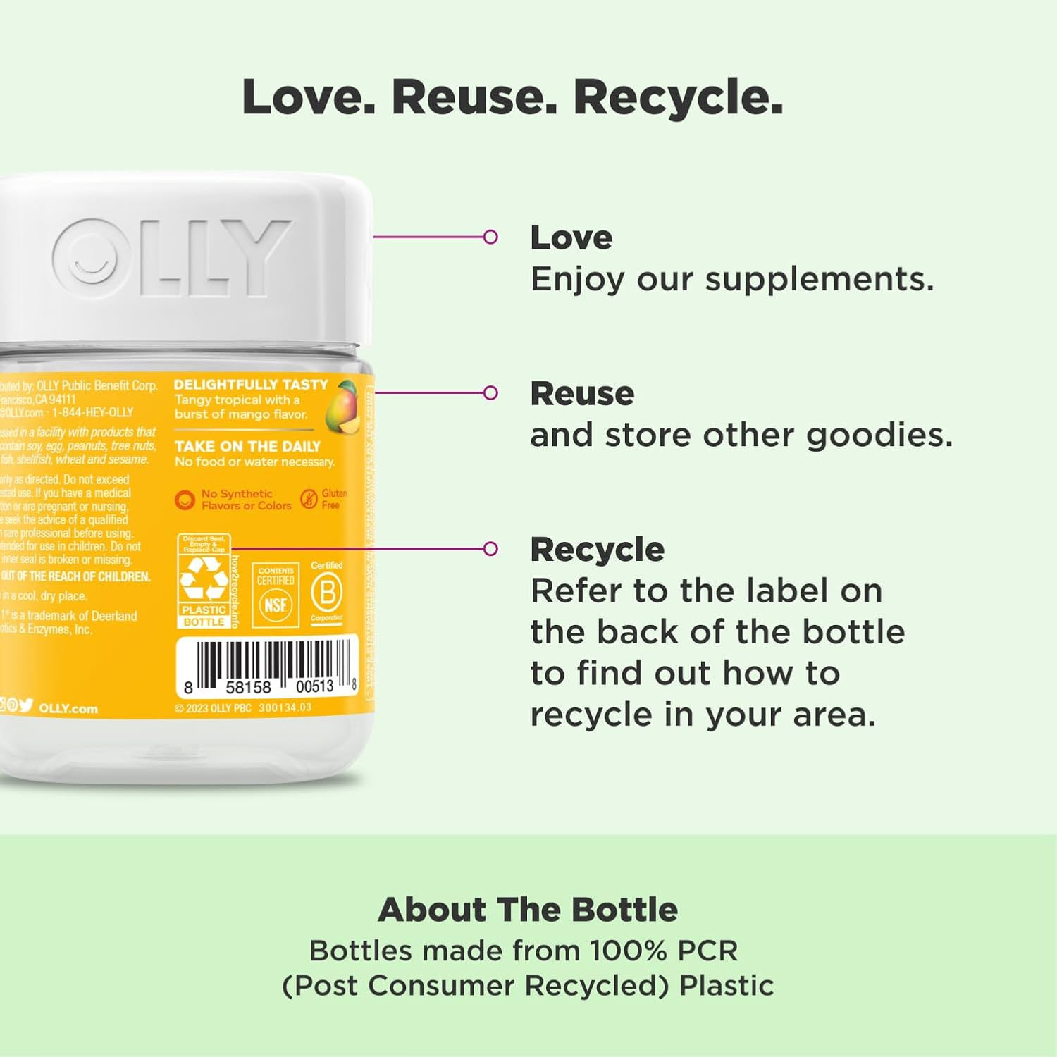 Probiotic Gummy, Immune and Digestive Support, 1 Billion Cfus, Chewable Probi…