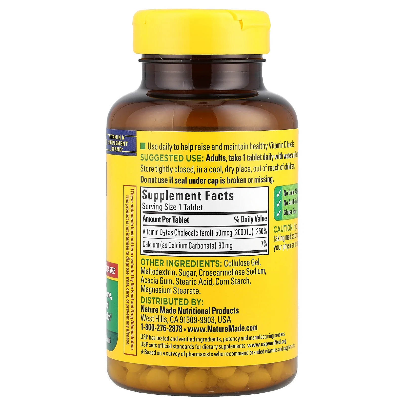 2 X Nature Made, Vitamin D3, 50 mcg (2000 IU), 400 Tablets