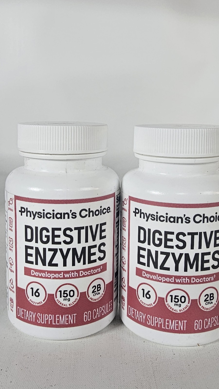 Prebiotic Enzyme Supplement Digestive Health 60 X 2=120 Count Exp:5/3/2027