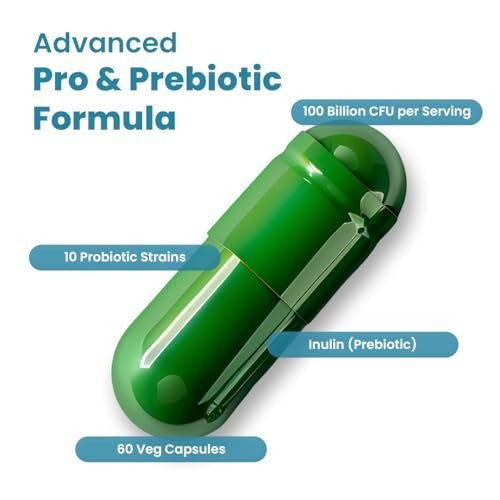 ZEROHARM Gut Army Probiotics Prebiotics 100 Billion CFU 60 Capsules
