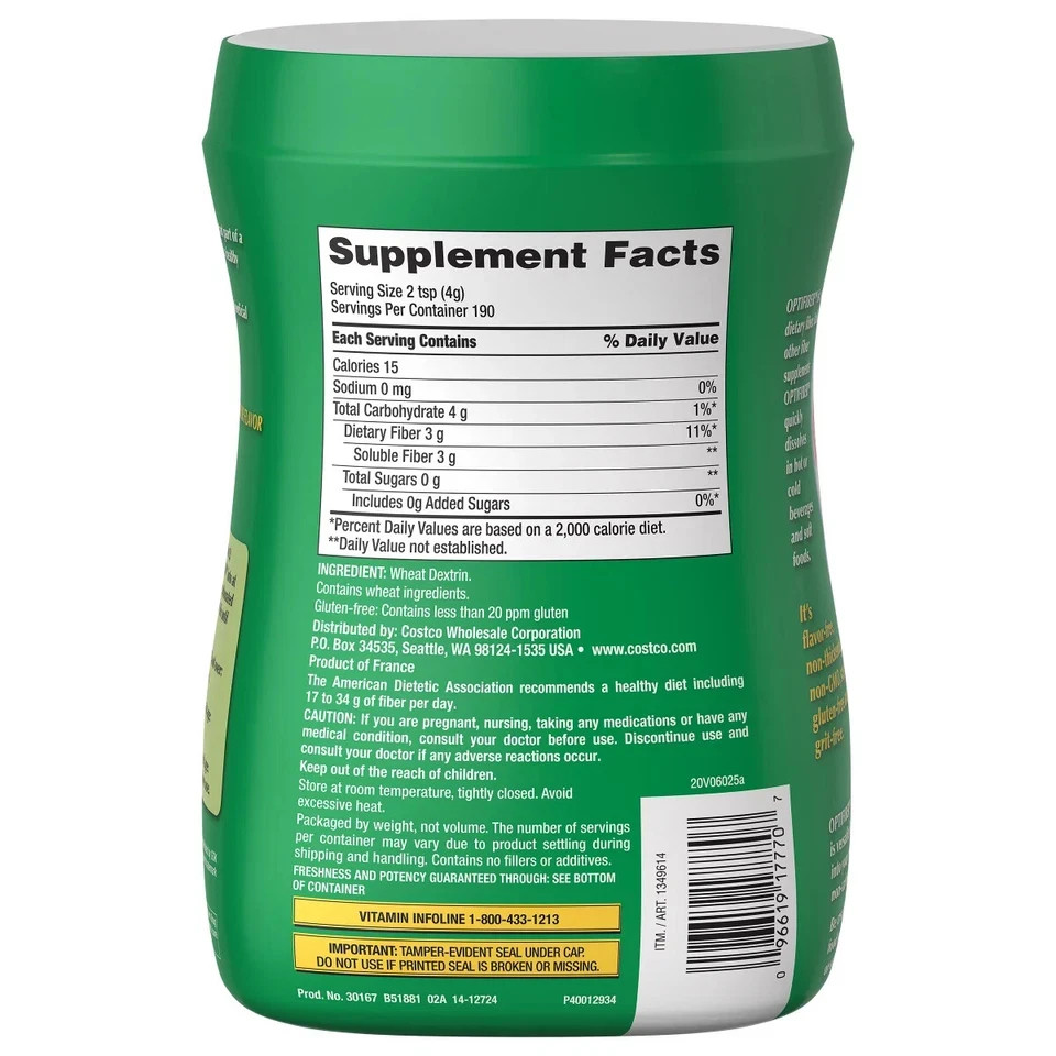 Kirkland Signature OPTIFIBER, 26.8 Ounces 190 Servings Free shipping