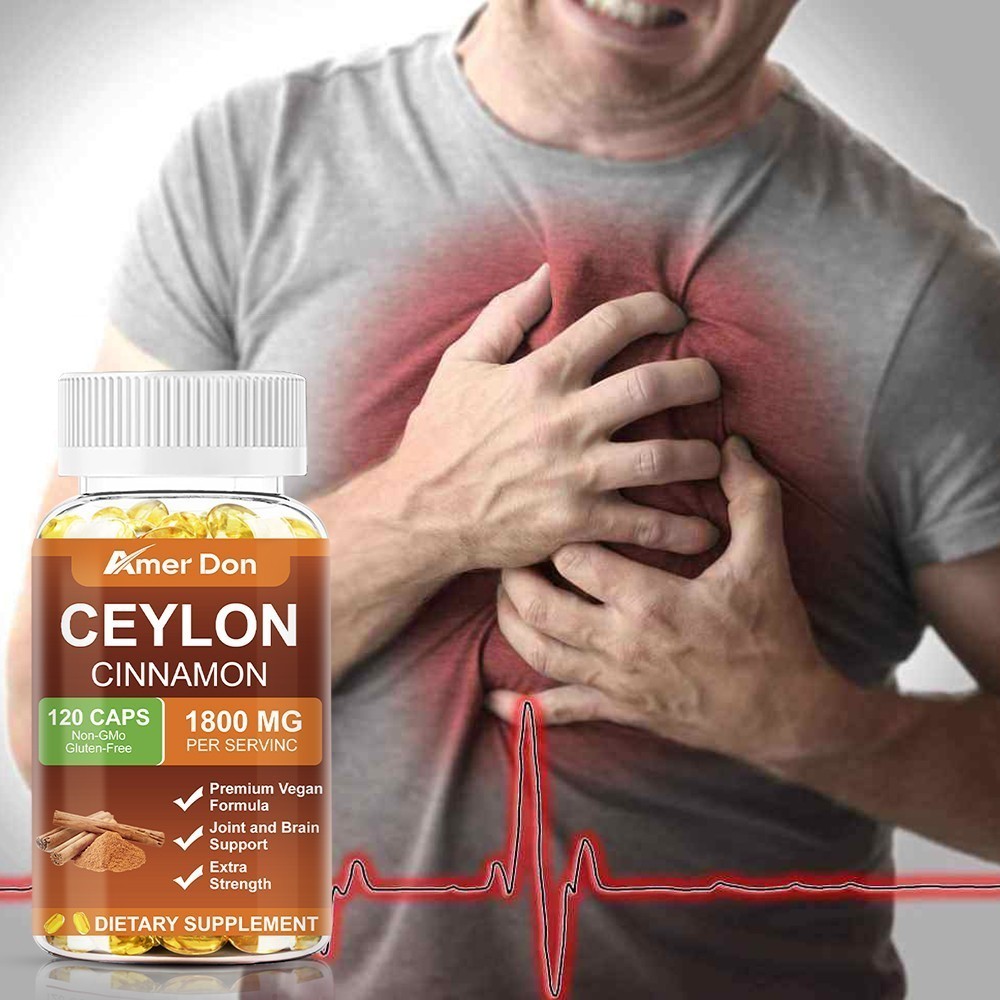 Organic Ceylon Cinnamon Softgels 1800mg High Potency Blood Sugar Support