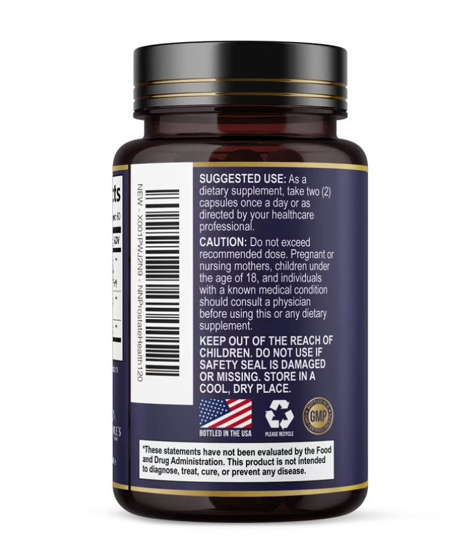 Prostate Health 1000mg 3X Formula w/ Saw Palmetto Capsules for Men