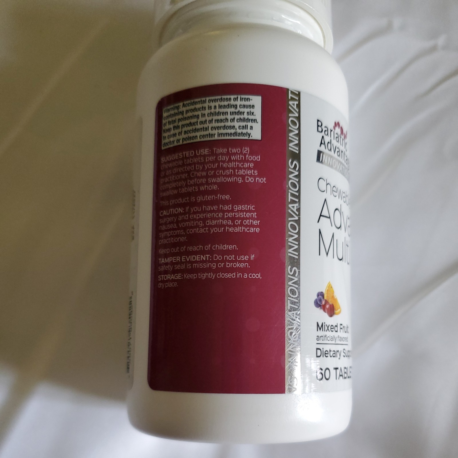 Bariatric Advantage Chewable Advanced Multi EA – Mixed Fruit – 60 Tablets