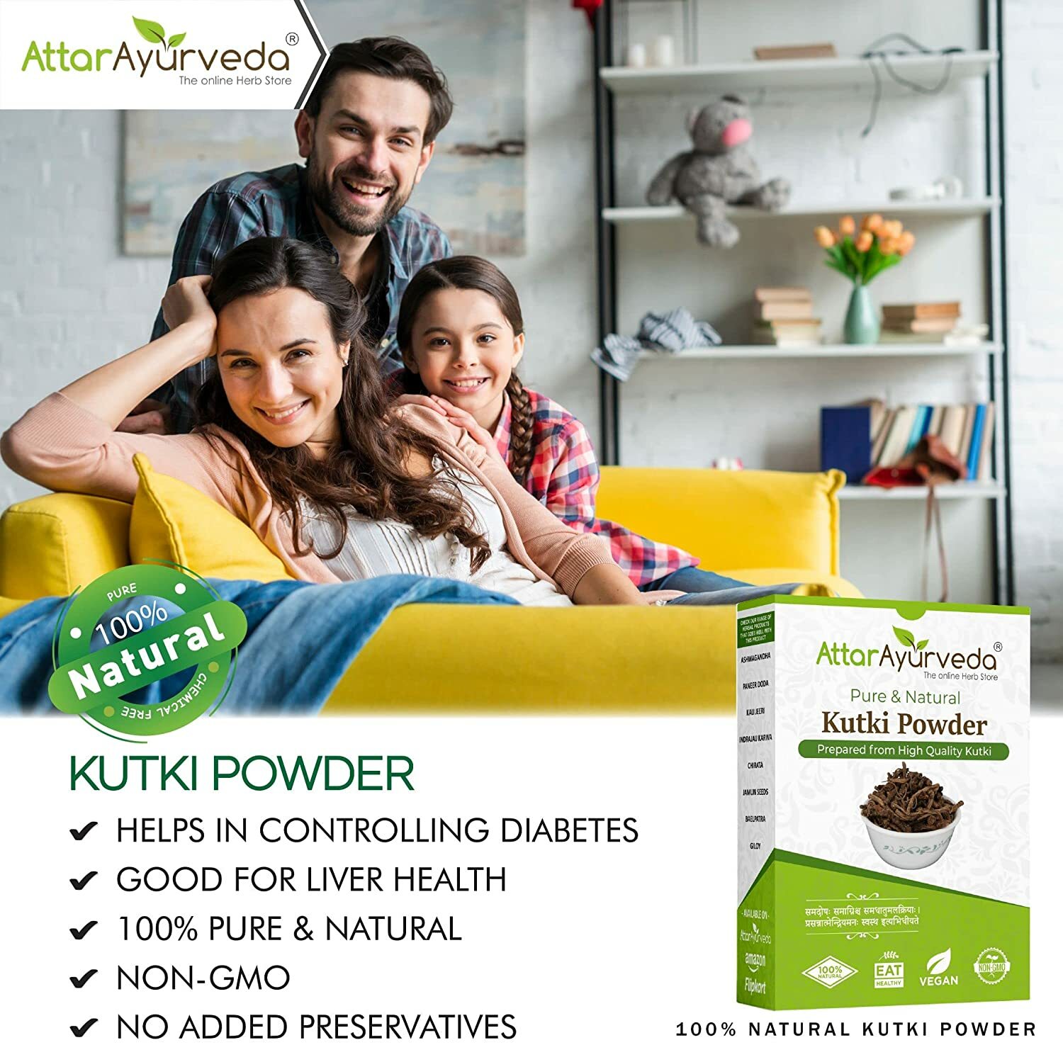 Attar Ayurveda Kutki Herb Powder 100gm-