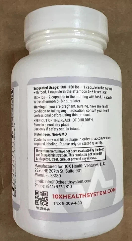 pack of 2 AUTHENTIC 10X Health Optimize Methylated Multivitamin 90 Caps
