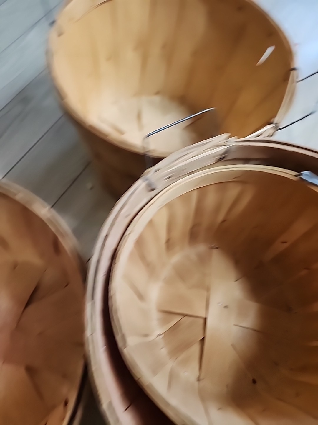 14″ Wooded Bascest Set See Description For Details