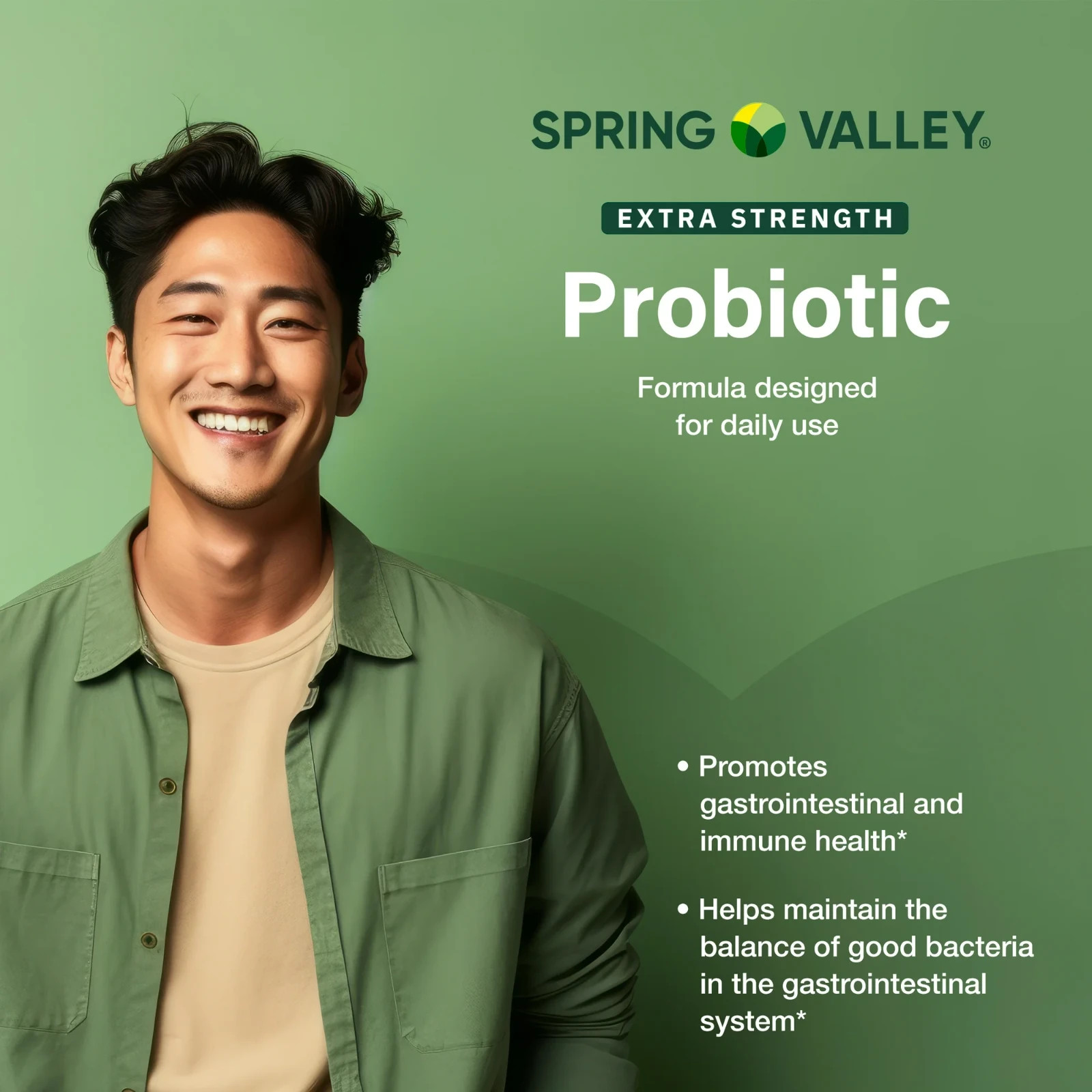 Spring Valley Extra Strength Probiotic 10 Billion CFU 2 Pack 60 Veg Capsules