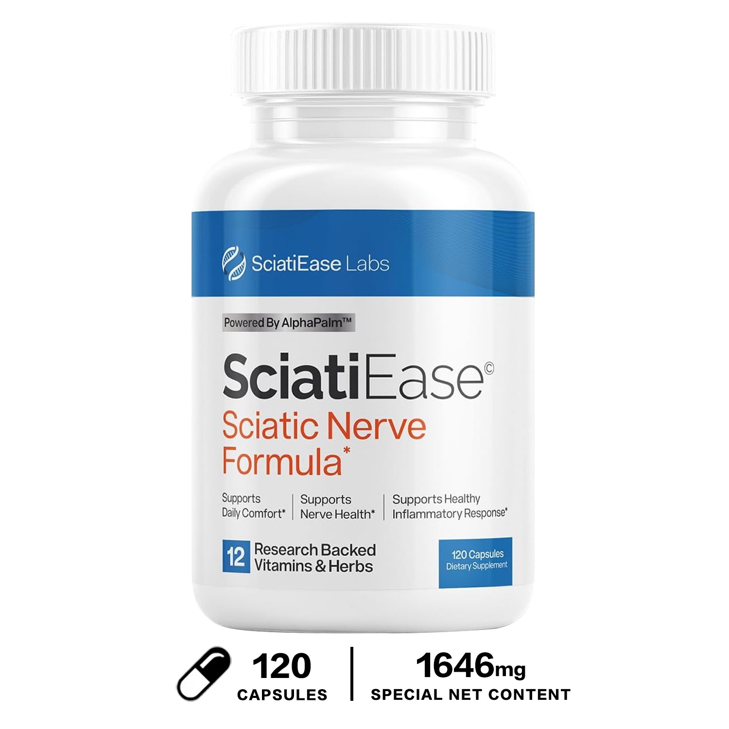 SciatiEase Labs Sciatic Nerve Formula- Build Muscle and Endurance, Improve Sleep