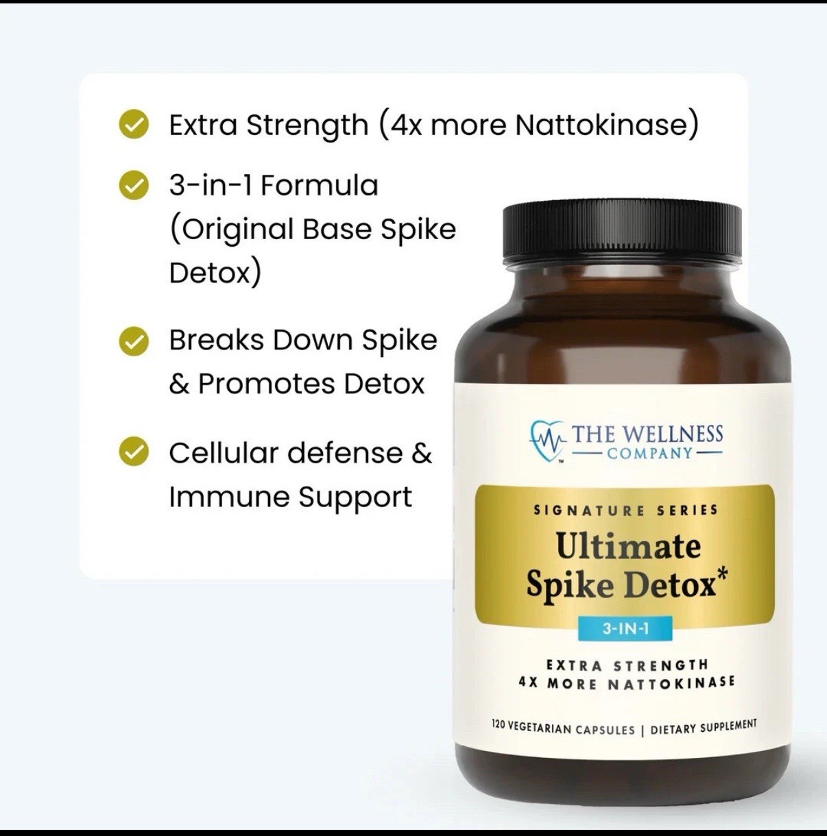The Wellness Company Ultimate Spike Detox Formula 120 Count Original Sealed