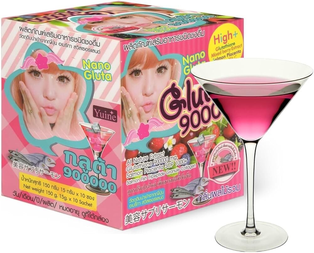 Nano Gluta 9000000 Drink Punch Anti-Aging Whitening Skin Collagen Powder 12x