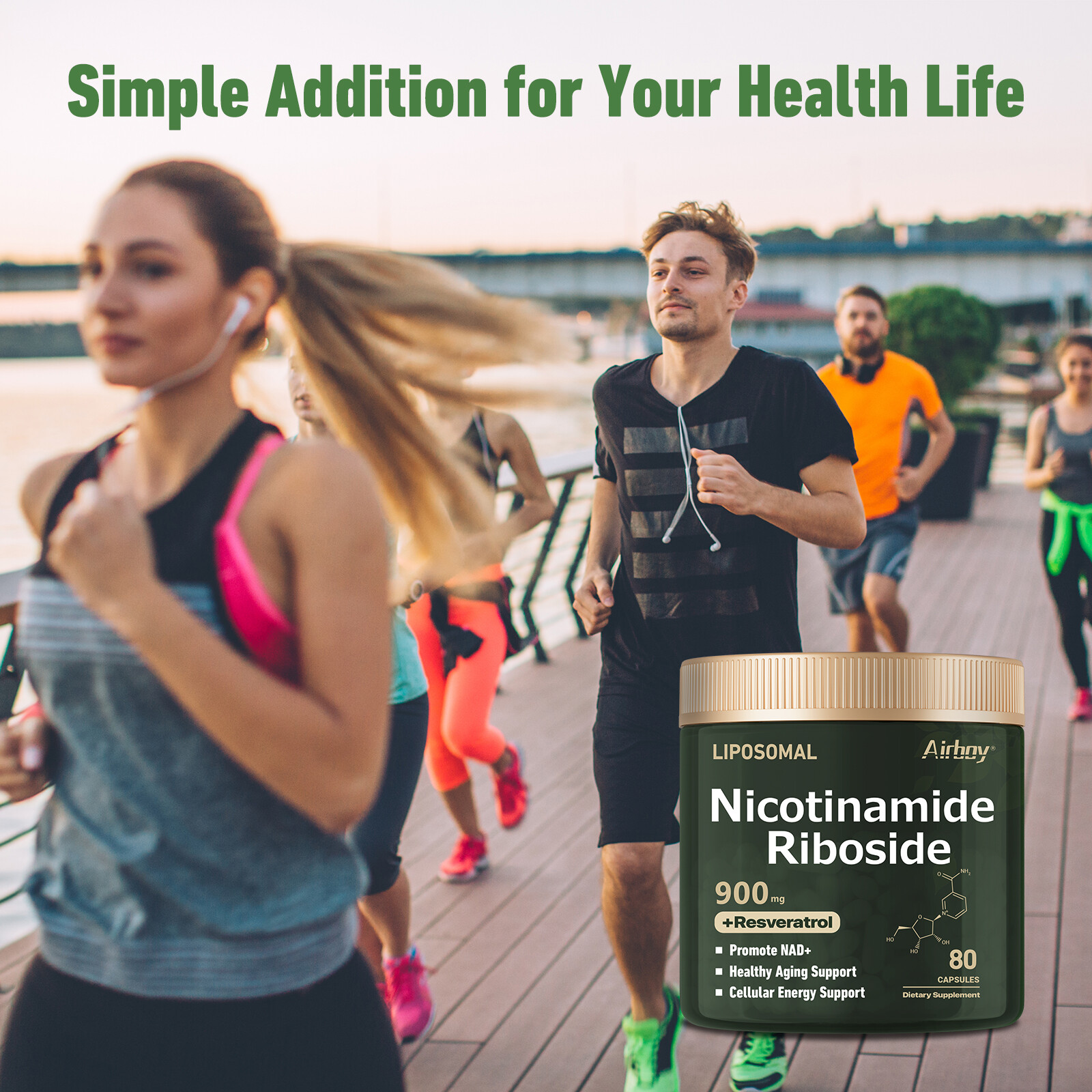 Nicotinamide Riboside 900mg – Anti-aging NAD Supplement, Focus, Memory Booster