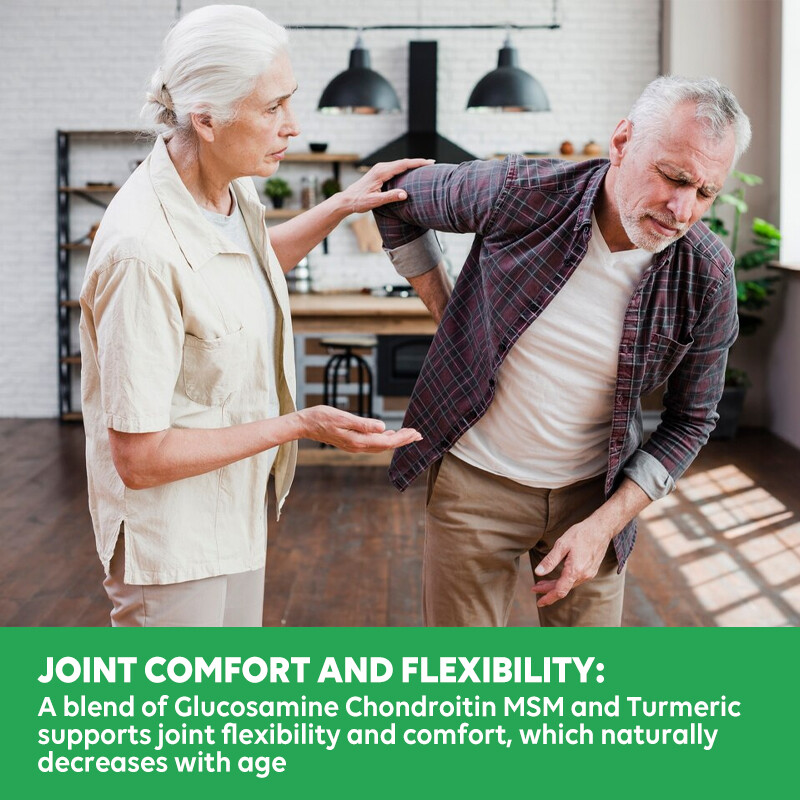 Glucosamine Chondroitin 2100mg – Turmeric, MSM – Triple Strength Joint Support