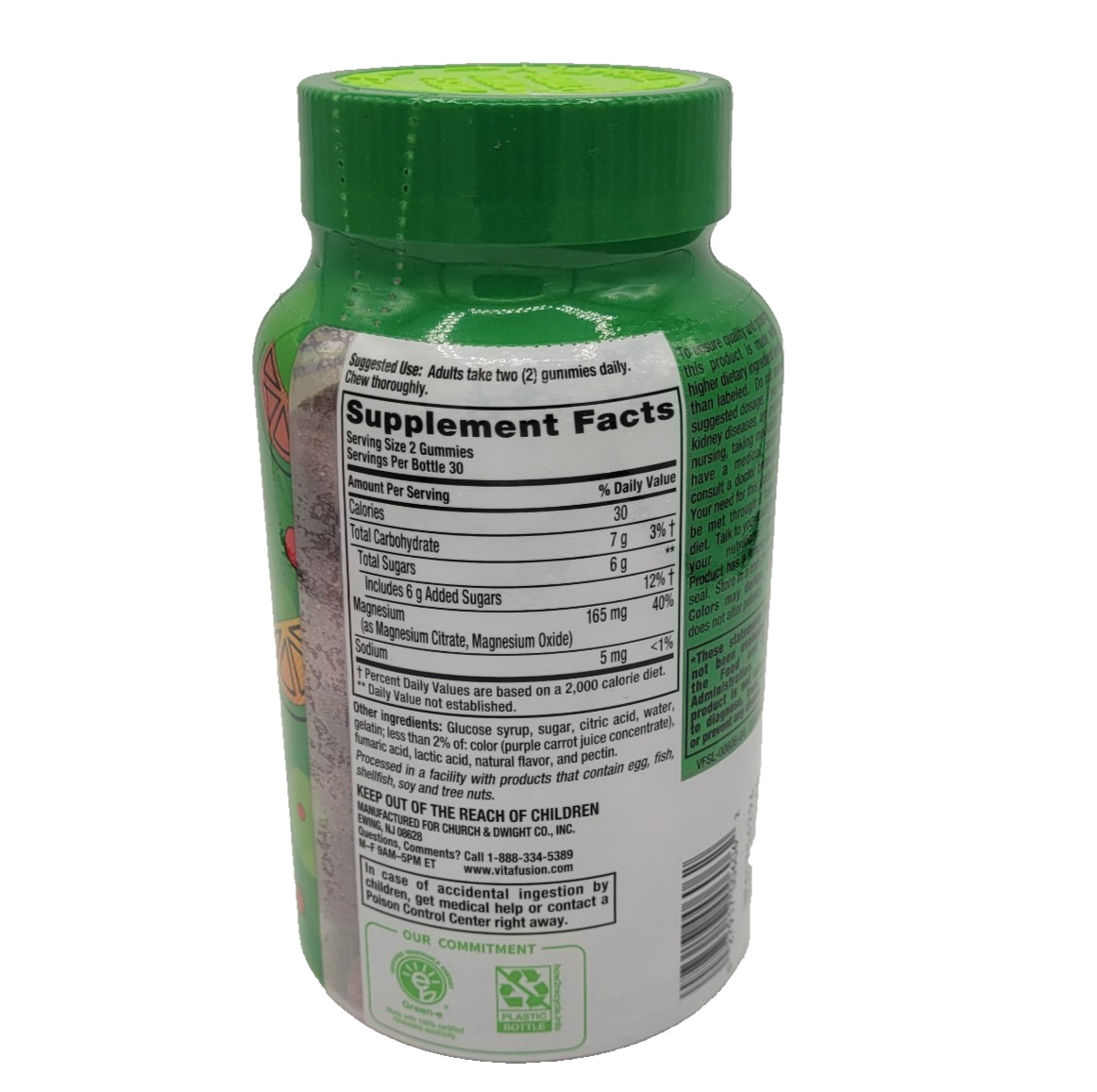 Vitafusion Magnesium Gummies Tropical Citrus 60ct EXP:06/2026