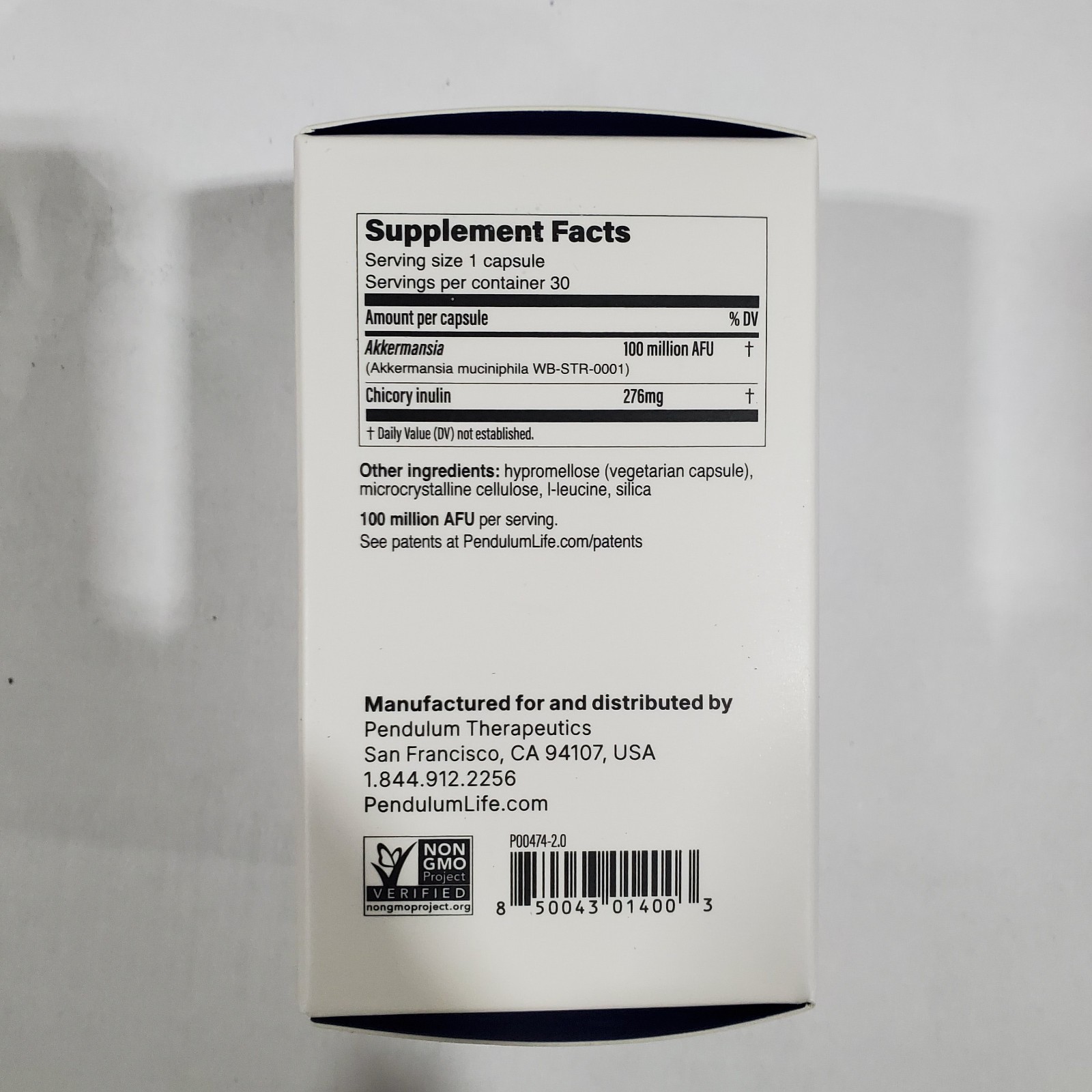 Pendulum Akkermansia 30 Capsules EXP 01/2028 Replenish keystone strain
