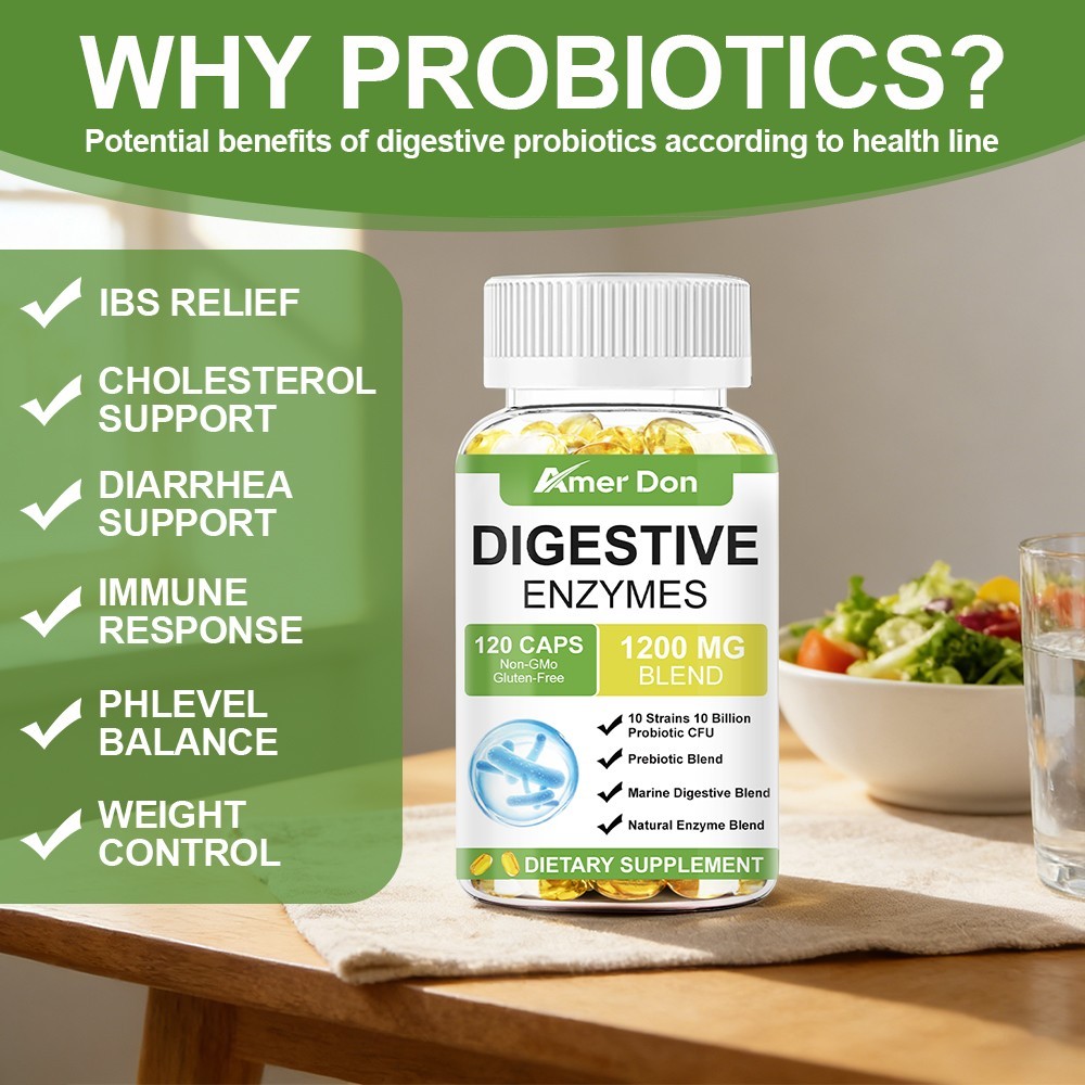 Digestive Enzymes Prebiotic & Probiotics, Gas, Constipation & Bloating Relief