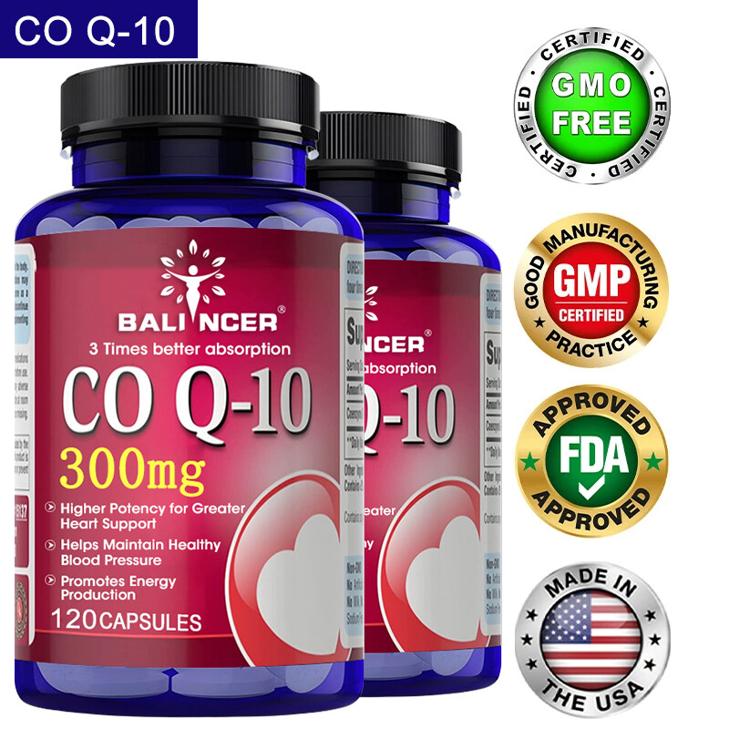 CoQ10 – Co Enzyme Pure Ubiquinone CQ10 Of Coenzyme Q10 300mg 30/60/120Vegan Caps