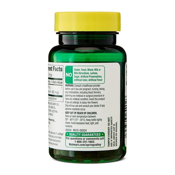 Spring Valley Lutein and Zeaxanthin Eye Health Softgels, 20mg, 30 Count