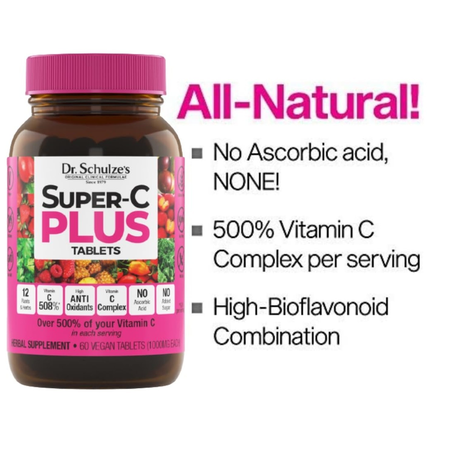 Dr. Schulze’s | Super-C Plus | Vitamin C Complex | Clinical Herbal … Fast Ship