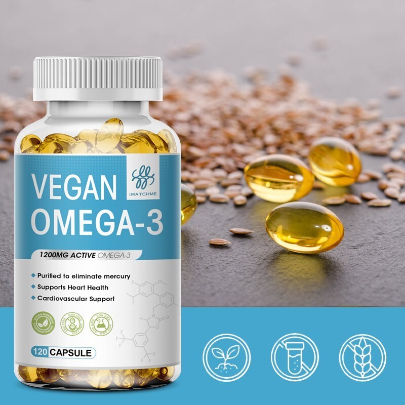 1/3/5x Omega3 Oil Capsules 3x Strength 1200mg EPA DHA Vegan Pills Joint Support