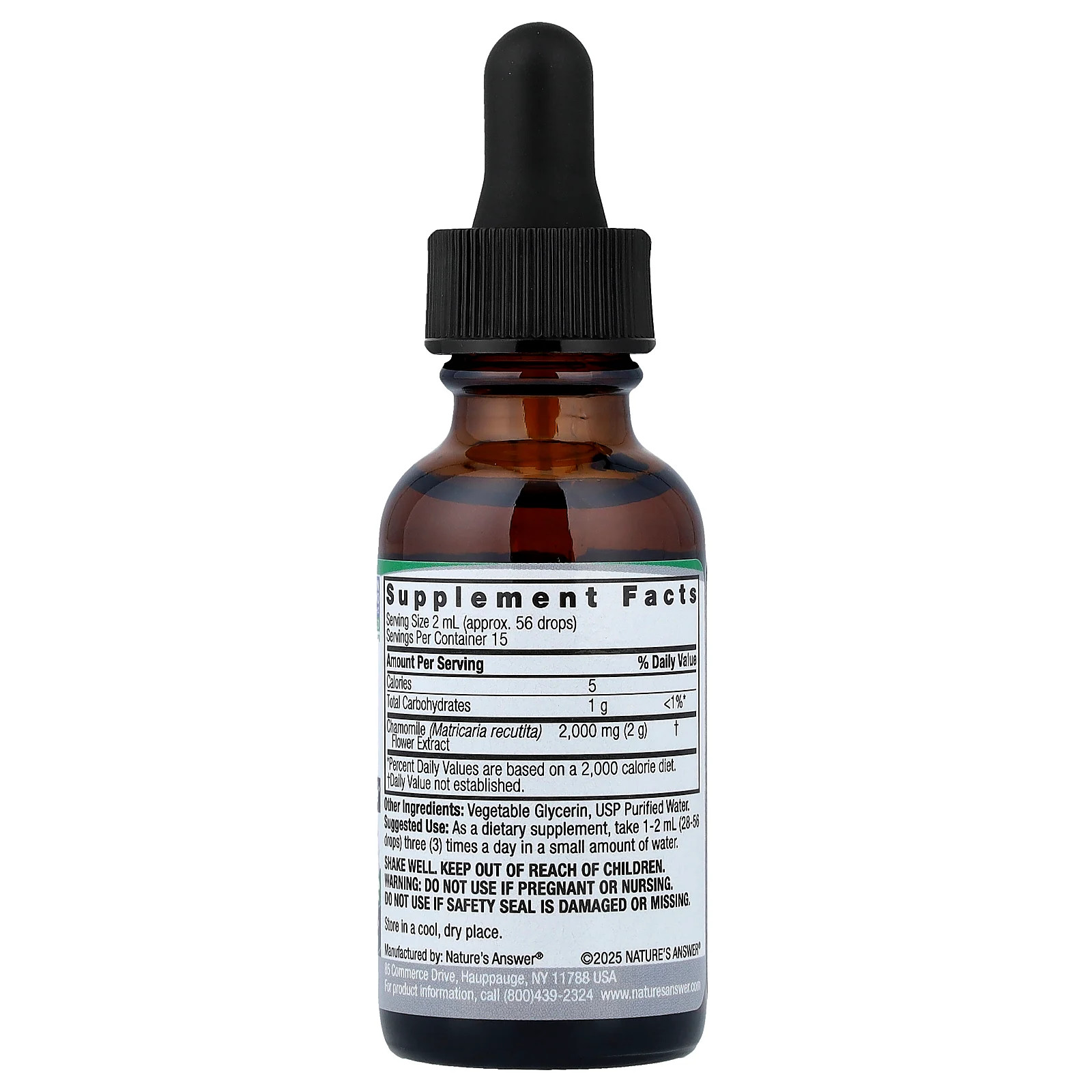 Nature s Answer Chamomile Alcohol-Free 1 fl oz 30 ml Alcohol-Free, Gluten-Free,