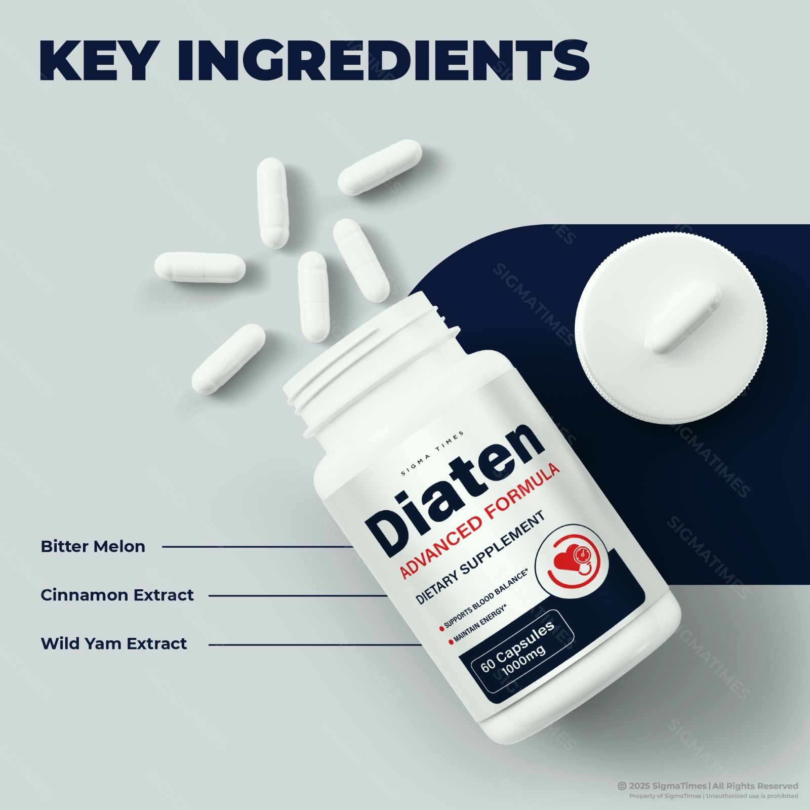Diaten Capsules – Advanced Blood Support, Balance & Energy Supplement – 5 Pack