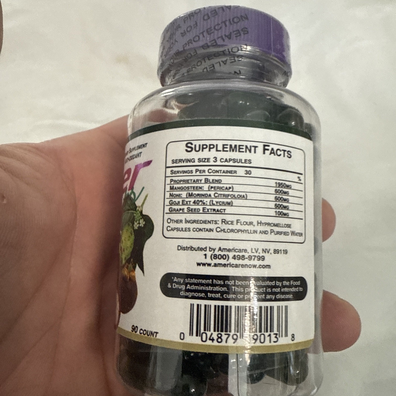 Americare Super Fruits Capsules 90 Day Supply Best by Date2/26 Supplement NEW