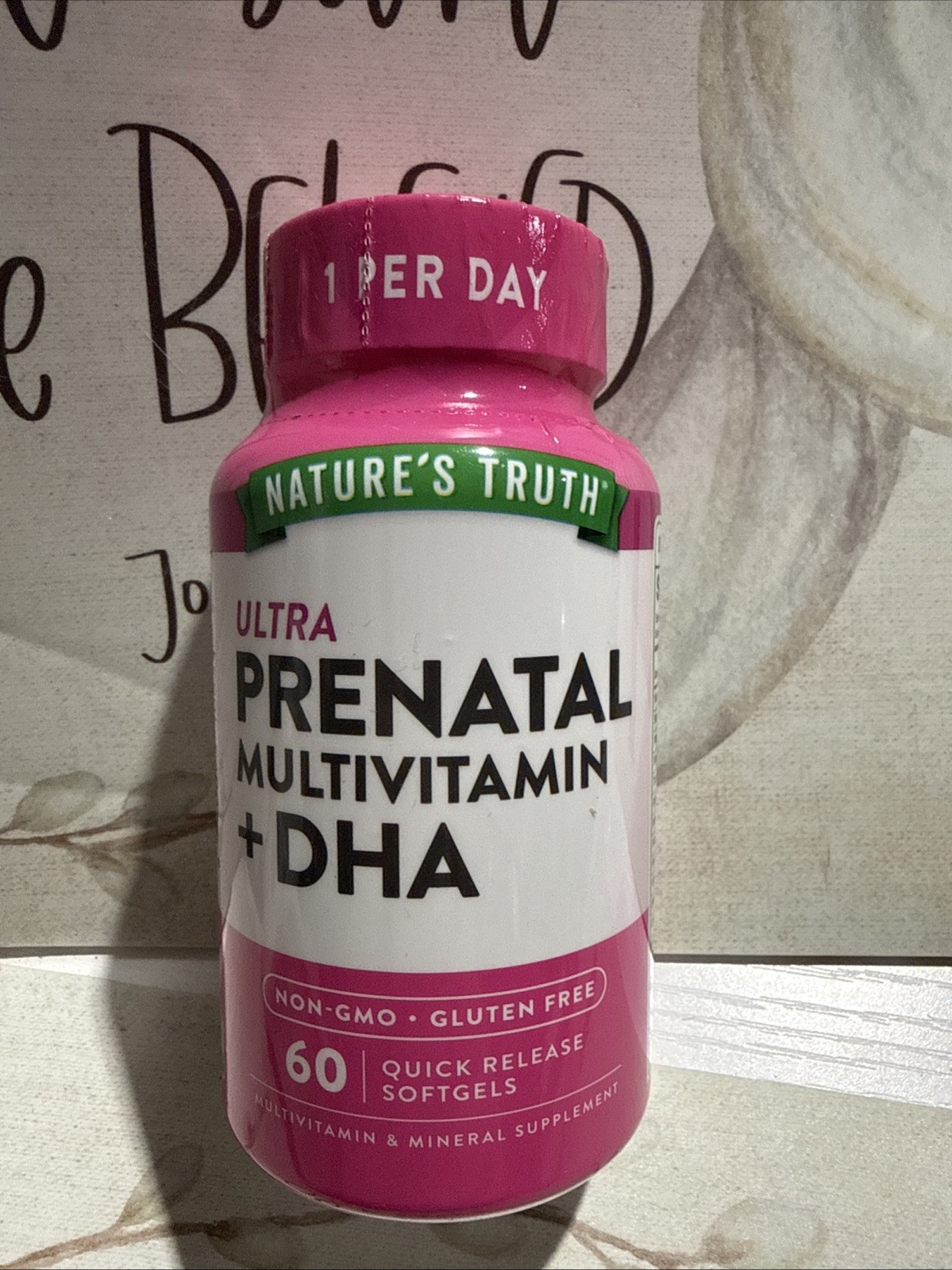 Nature’s Truth Ultra Prenatal Multivitamin + DHA ; 60 Softgels Exp 12/28