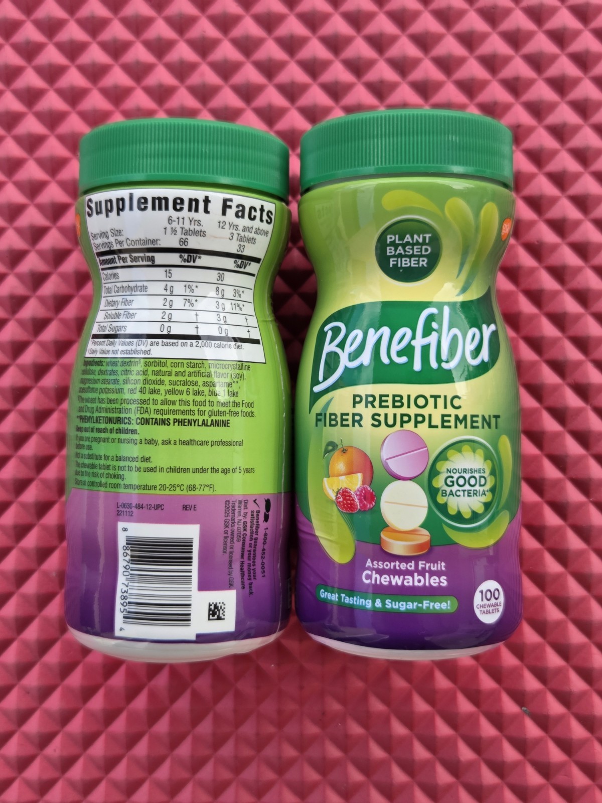 2PK- Benefiber Prebiotic Fiber Supplement, 200 Total Tablets, Exp. 06/2028