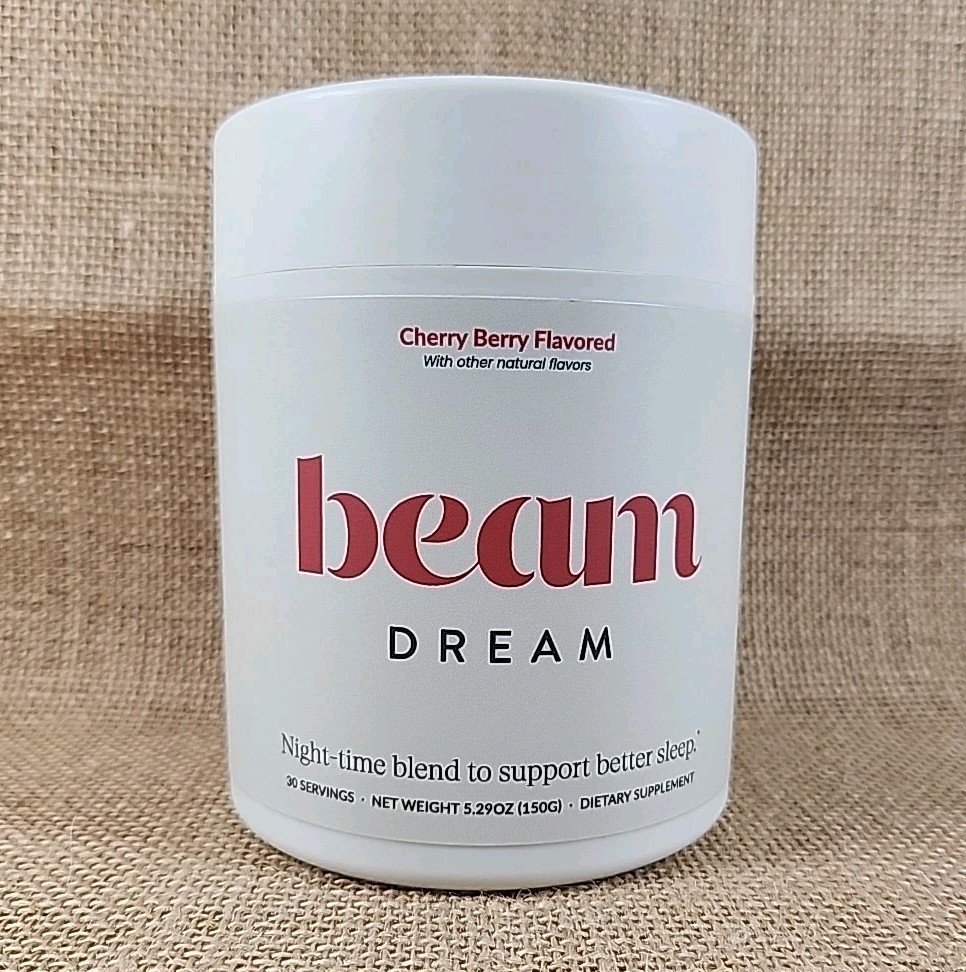 Beam Dream Cherry Berry Sleep Aid L-Theanine Melatonin Apigenin Magnesium 5.29oz