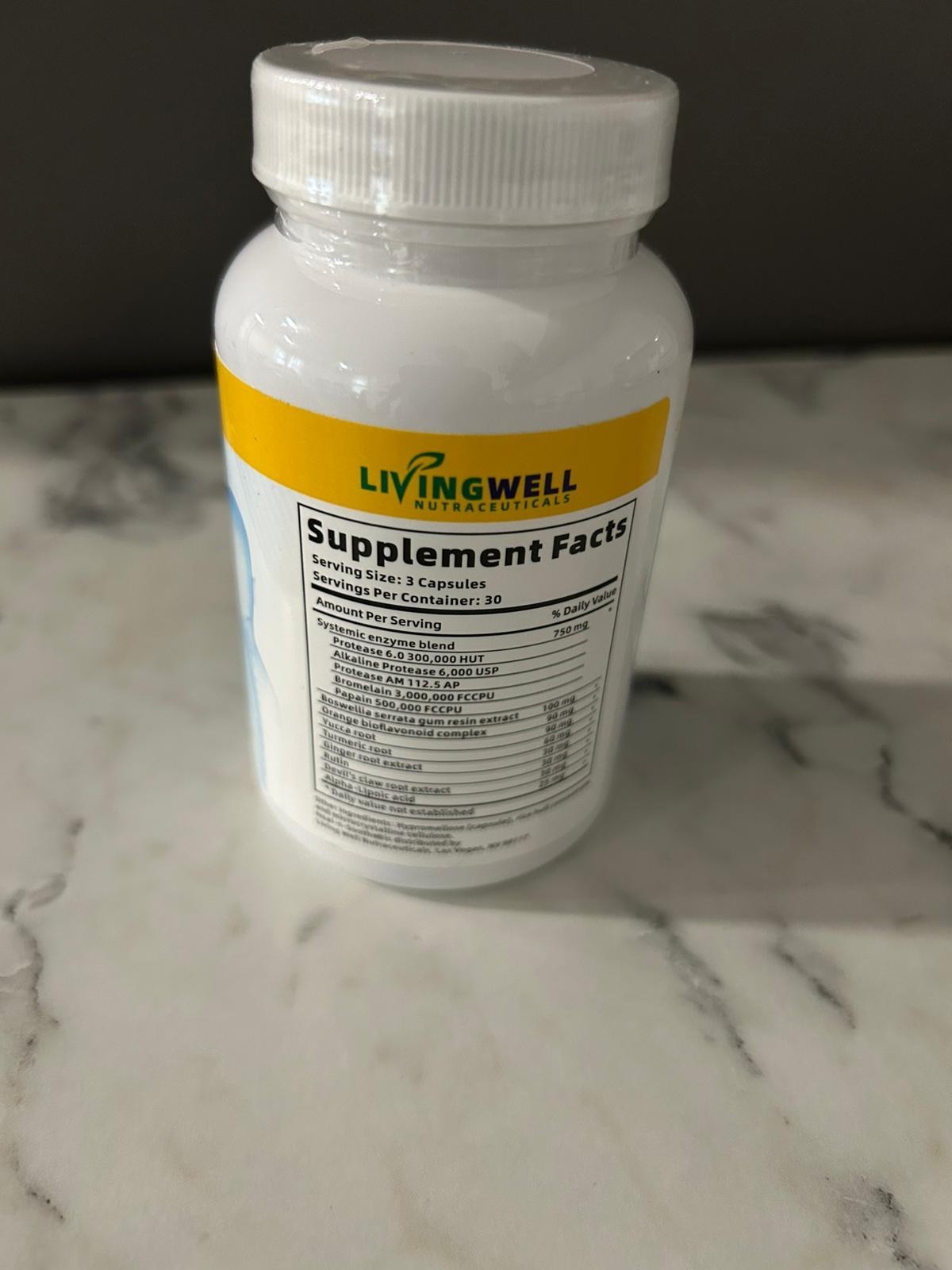 LivingWelll Nutraceuticals Heal-N-Soothe Systemic- Enzyme Formula 90 CAPS 2027