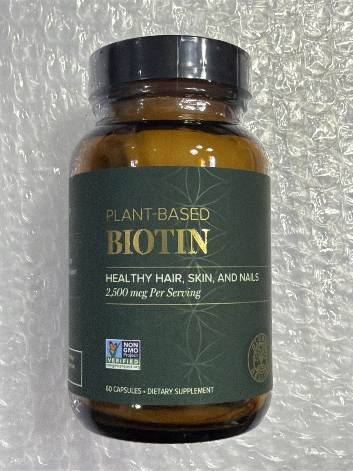Global Healing Biotin 2500mcg, Organic Sesbania Extract – 60 Capsules