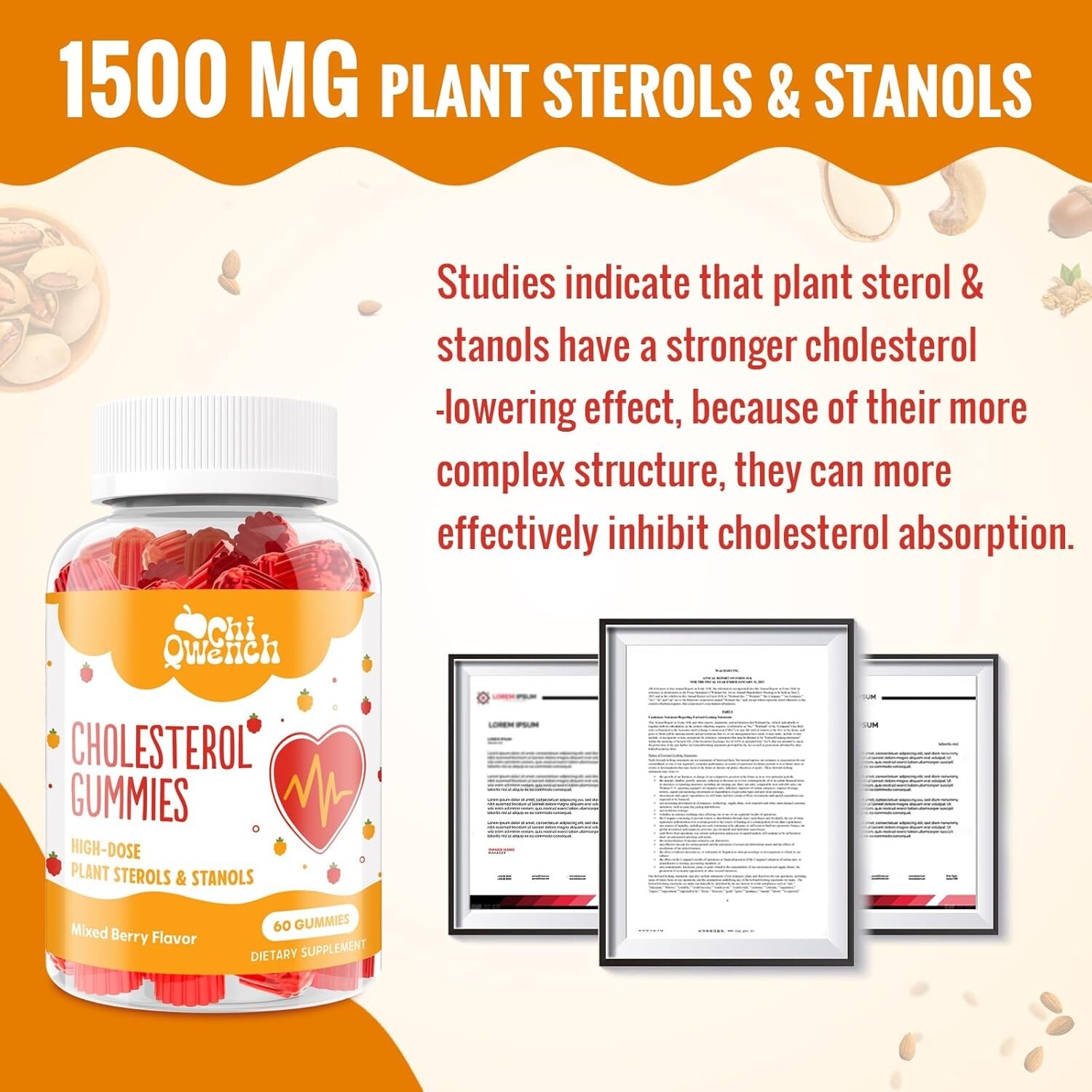 Cholesterol Supplements with 1500 Mg Plant Sterols & Stanols Cholesterol Supp