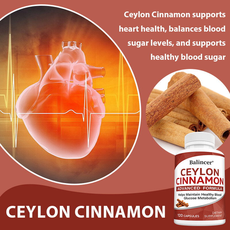 Organic Ceylon Cinnamon 30/60/120 Caps Heart Health & Immune Support