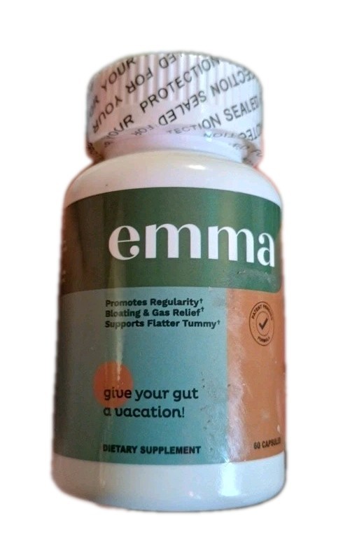 Emma Gut Health Supplement 60 Caps Digestive Support, Bloat Relief 04/2027