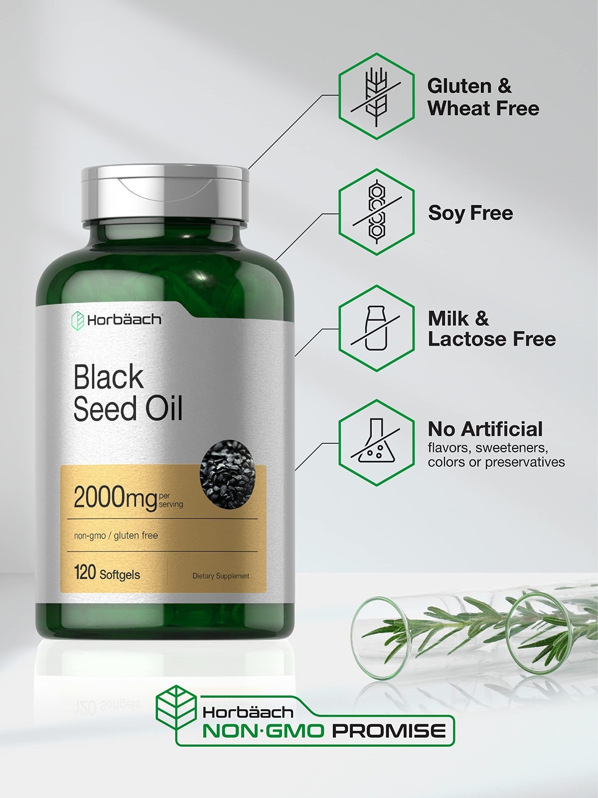 Cold Pressed Black Seed Oil Softgel Capsules 2000mg | 120 Count | Omega 6 & 9 |