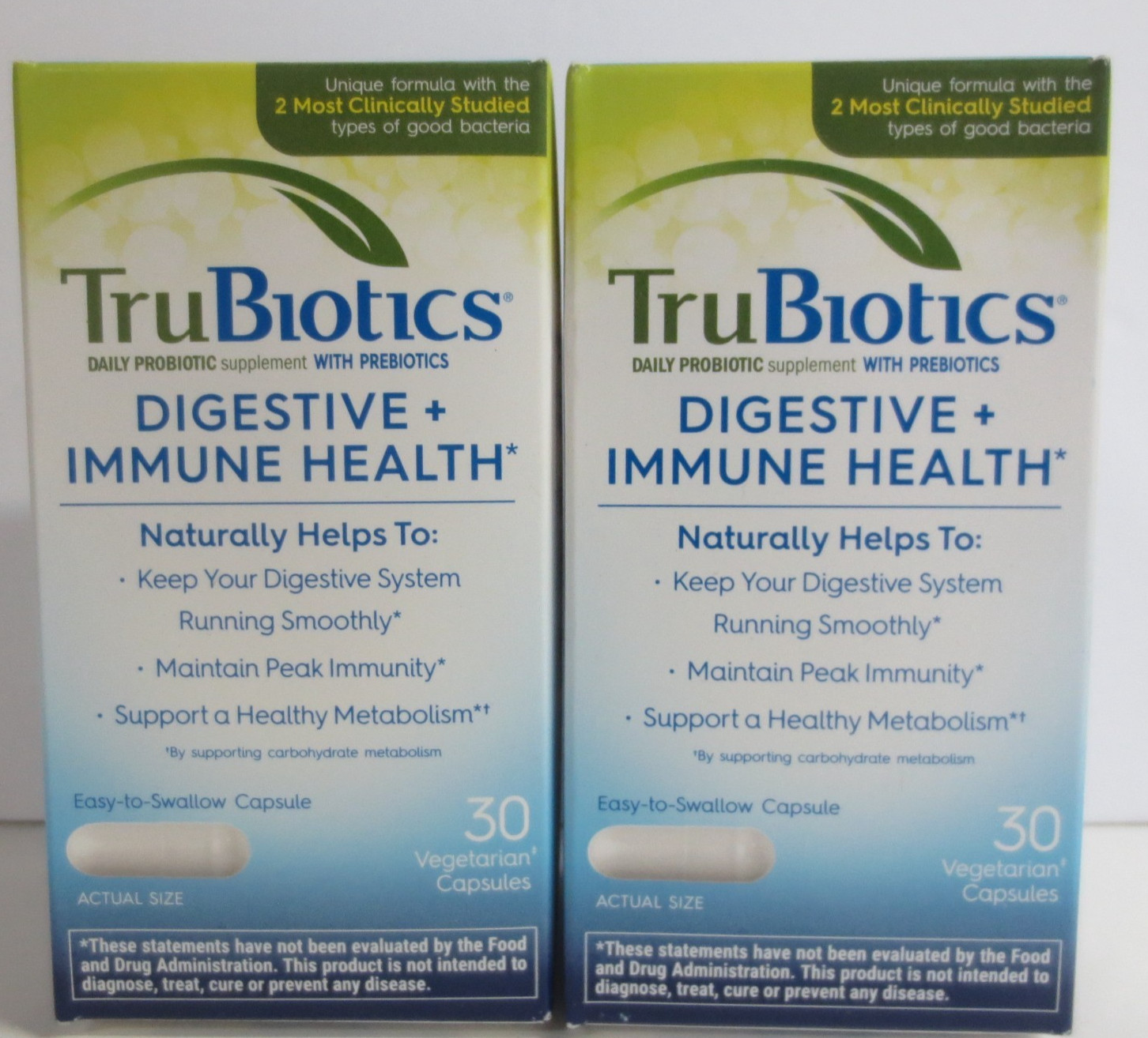 TruBiotics Daily Probiotic Supplement Capsules – 2 BOXES 30 CAPSULES EACH