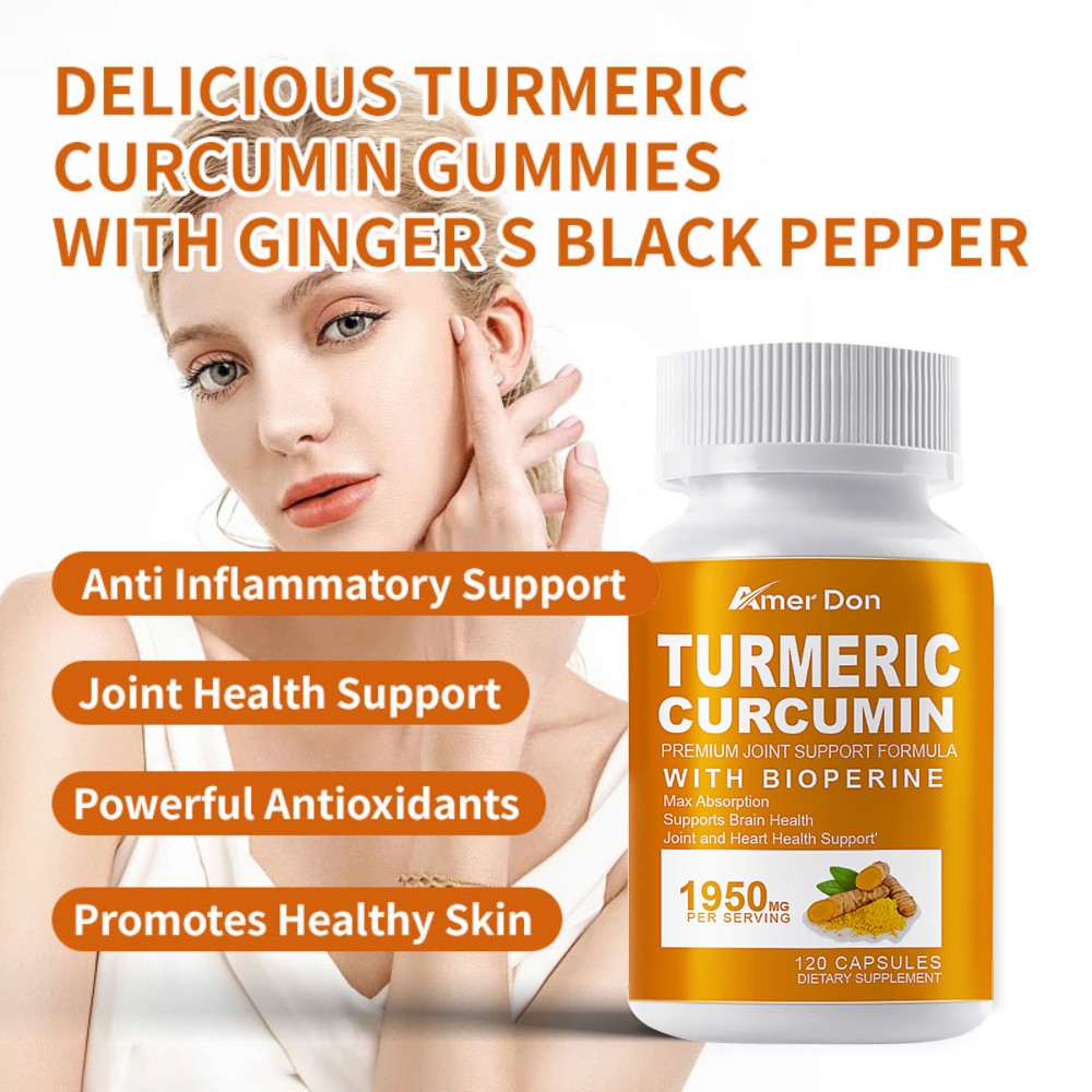 Turmeric Curcumin with Bioperine 1950mg High Absorption Triple Strength Capsules