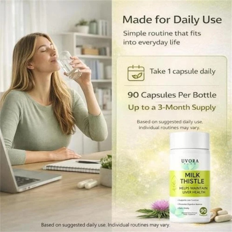 Uvora Milk Thistle Detox, Premium Herbal Supplement With Milk Thistle Extrac…