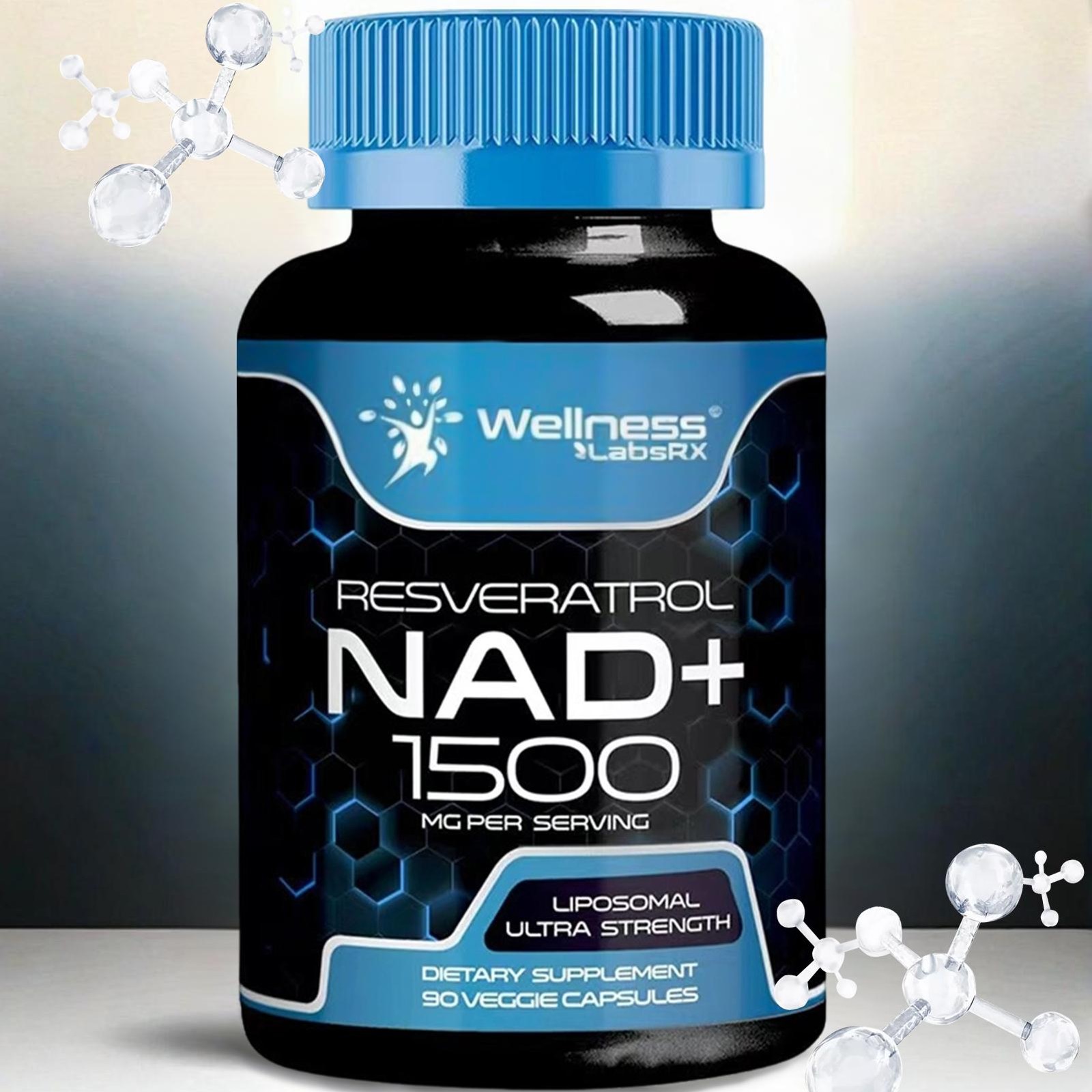 N A D Supplement, 1500mg – Liposomal NAD+ Supplement with Resveratrol N A D Plus